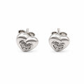 Crystal Heart Stud Earrings