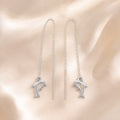Dolphin Charm Threader Earrings