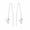 Mouse Charm Threader Earrings