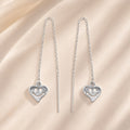 Smiley Heart Threader Earrings