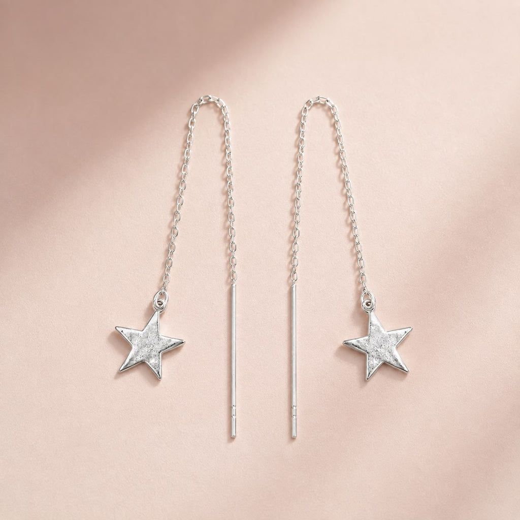 Star Charm Threader Earrings