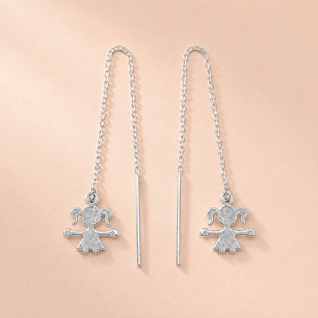 Girl Charm Threader Earrings