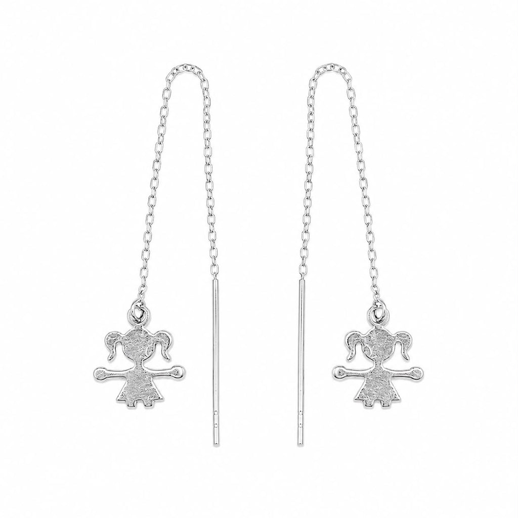 Girl Charm Threader Earrings