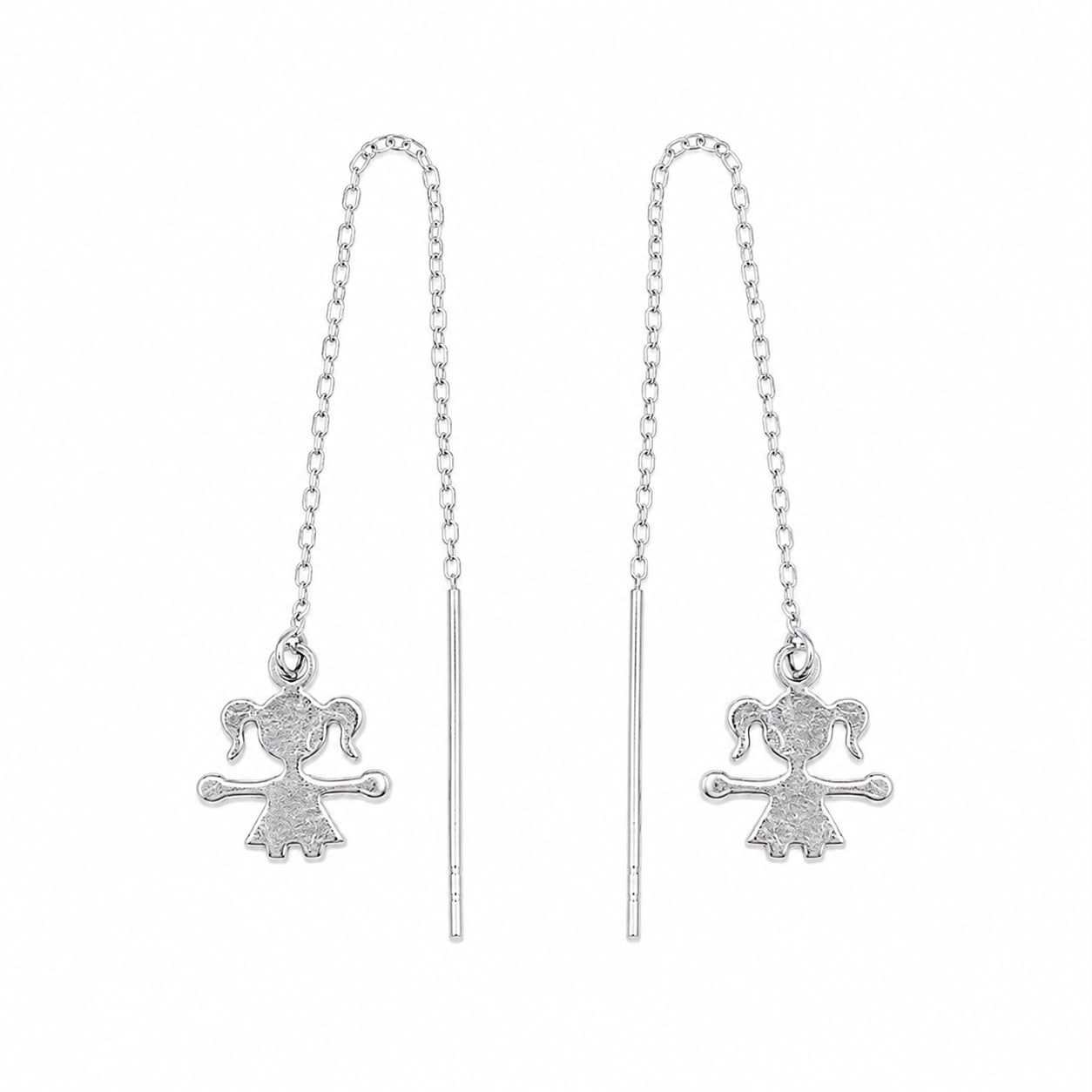 Girl Charm Threader Earrings