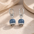 Blue Bell Crystal Drop Earrings