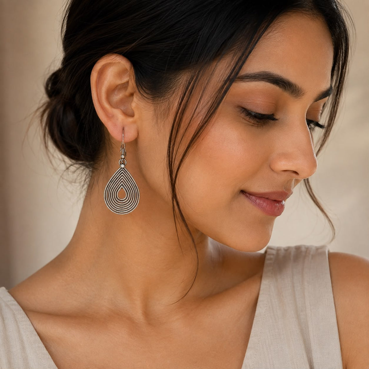 Antique Layered Teardrop Earrings