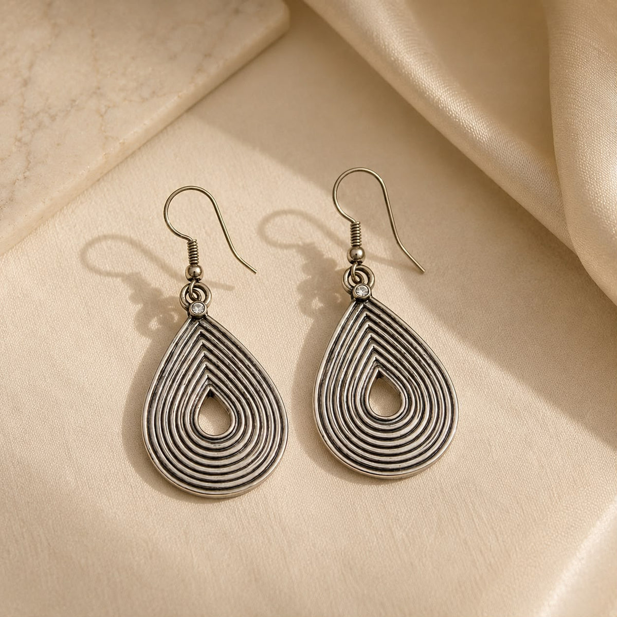 Antique Layered Teardrop Earrings