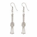 Interlocking Ring Chain Tassel Earrings